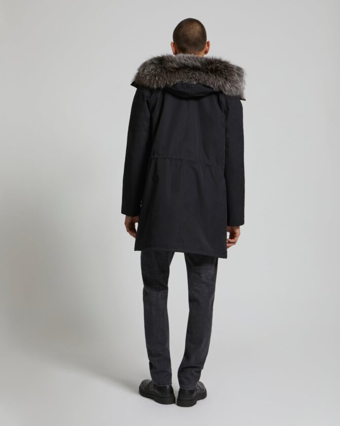 Iconic Cotton Blend And Fur Parka