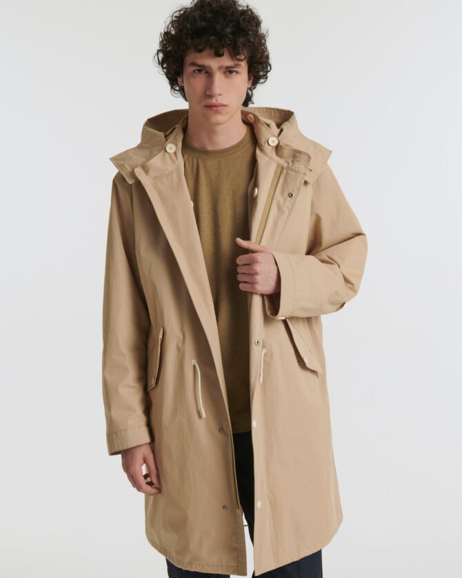 Cotton-blend fishtail parka