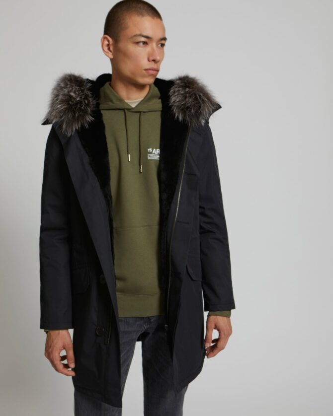 Iconic Cotton Blend And Fur Parka