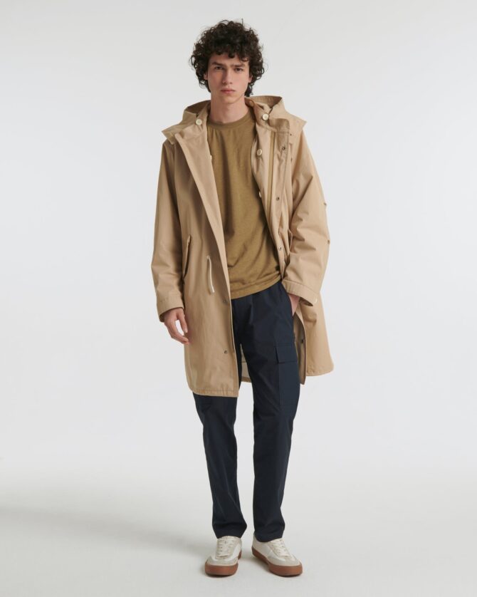 Cotton-blend fishtail parka