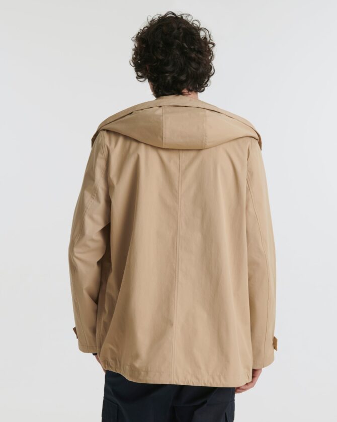 Short cotton-blend parka