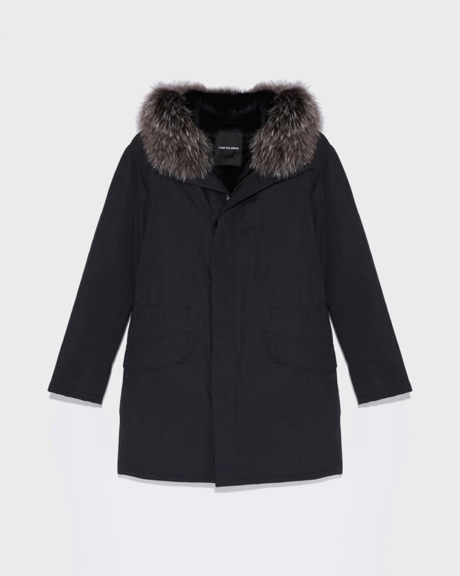 Iconic Cotton Blend And Fur Parka